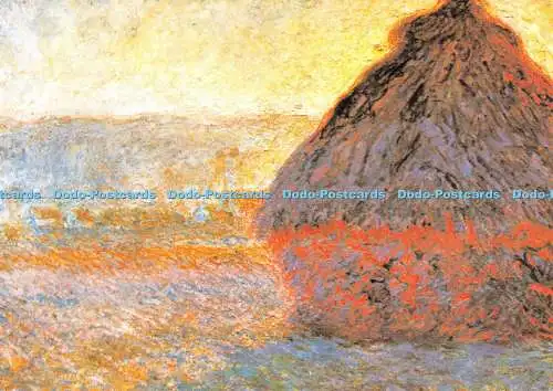 D048751 Claude Monet. Heuhaufen bei Sonnenuntergang bei Giverny 1891. Claude Monet Buch von