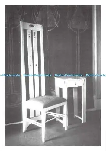 D050213 Mackintosh Stuhl und Tisch. Netzstraße. The Glasgow School of Art. Ima