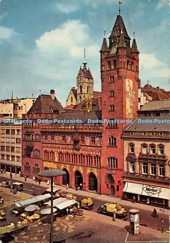 D050245 Basel. Rathaus. Krüger. Postkarte