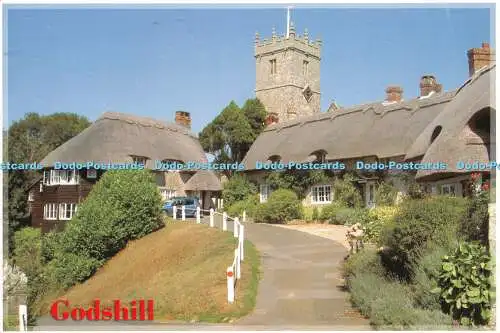 D051791 Godshill. Ferienhäuser und Kirche. WJN 2649. Nahe