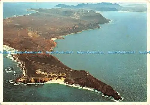 D051818 Luftaufnahme von Cape Point mit Blick zurück entlang der Halbinsel zum Tafelberg