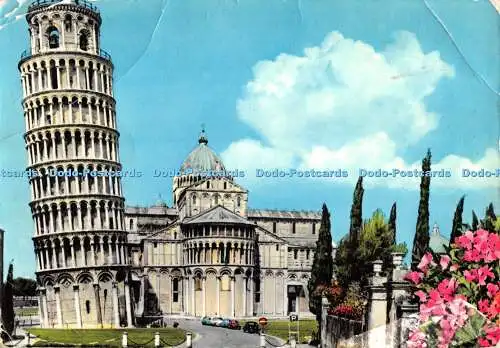 D049158 Pisa. Schiefer Turm und Apsis der Kathedrale. Stich. Grafico Cesare Cape