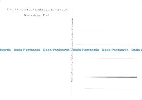 D050561 Tiroler Volkskunstmuseum Innsbruck. Brandenberger Tracht. Wagner sche Un