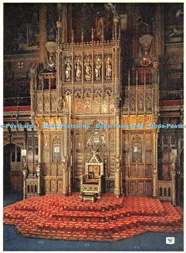 D053870 Der Thron. House of Lords. Der Schwerpunkt der Kammer des Hauses