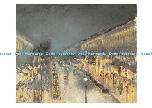 D052175 Der Boulevard Montmartre bei Nacht. Camille Pissarro. 1830 1903. Nationale