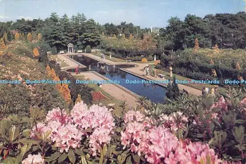 D049375 Der italienische Garten. Ein natürliches Farbfoto. J. Radierungen. Henbest