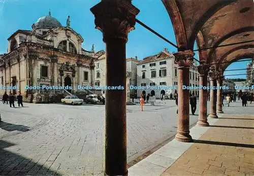 D051058 Dubrovnik. Der Sponza-Palast und die Kirche St. Vlaho. Turistkomerc