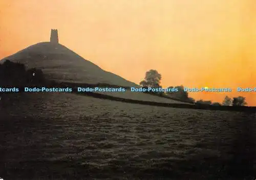 D049651 Somerset. Glastonbury Tor. Ein entzückendes Bild vom Tor bei Sonnenuntergang. J.