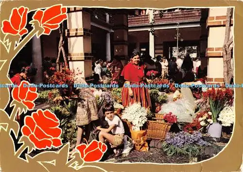 D052470 Madeira. Blumenverkäufer auf dem Markt von Funchal. Ilha da Madeira. Martins und