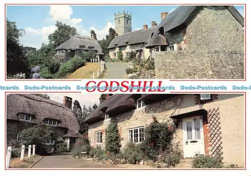 D052631 Godshill Cottages and Church. J. Arthur Dixon. Keith Terry. Multi View