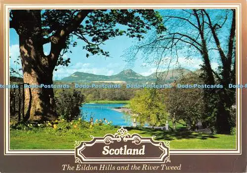 D051290 Schottland. Die Eildon Hills und der River Tweed. Whiteholme. Colourmaster