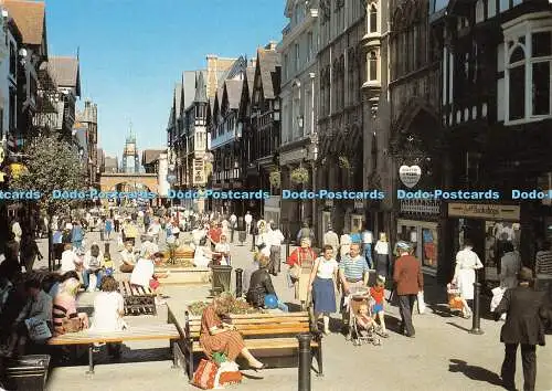 D054508 Chester. Fußgängerweg Eastgate Street. John Edwards. Richter Postkarten.