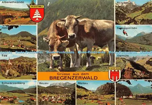 D054532 Grusse aus dem Bregenzerwald. Österreich. BW 26633. 90 Jahre Foto Risch Lau