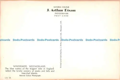 D054590 Windermere Westmorland. L. D. 25. J. Arthur Dixon