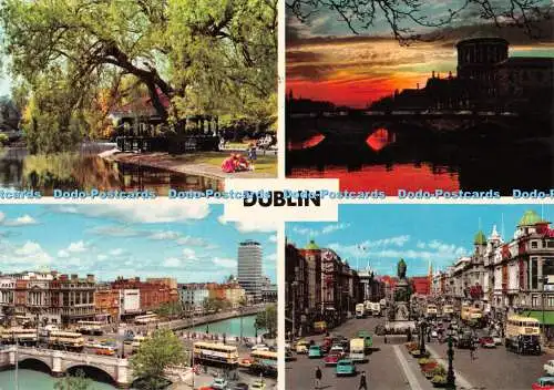 D051443 Dublin. Die Straße. Der Park. John Hinde. Multi View