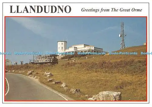 D054735 Llandudno. Grüße von The Great Orme. Straßenbahn- und Gipfelkomplex. Glyn