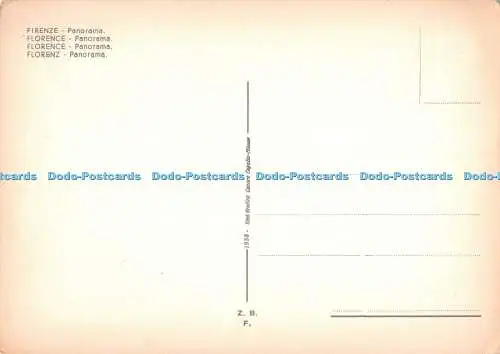 D056500 Florence. Panorama. Stich. Grafico Cesare Capello. Z. B. F