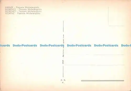 D056502 Florence. Piazzale Michelangiolo. Z. B. F. Stab Grafico Cesare Capello.