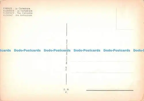 D054788 Florenz. Die Kathedrale. Z. B. F. 1938. Stich. Grafico Cesare Capello