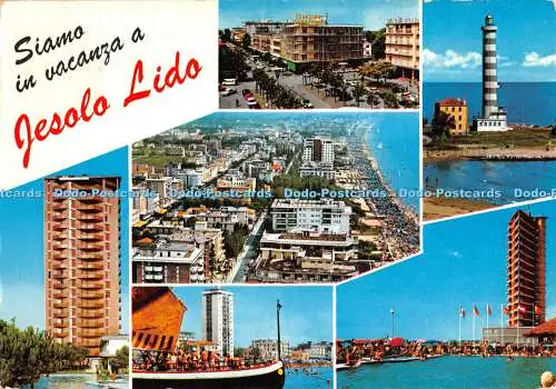 D055342 Siamo in vacanza a Jesolo Lido. Ed. Drei S. Dona Di Piave. 2941 f. 1970