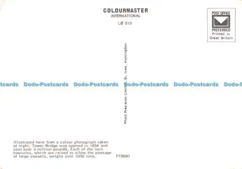 D057119 London. bei Nacht. Tower Bridge und die Themse. Photo Precision Lim