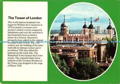 D055395 The Tower of London. Photo Precision Limited. LO 2058. Textansicht Serie.