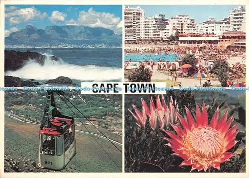 D057171 Kapstadt. Tafelberg von Bloubergstrand. Sea Point Schwimmbad.