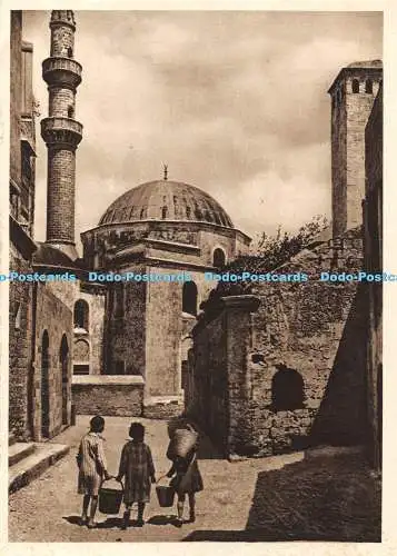 D053713 Rodi. La Moschea di Solimano. Enrico Verdesi. Cartoline di Rodi