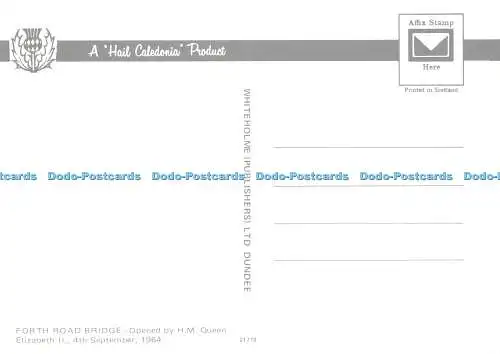 D055554 Forth Road Bridge. Eröffnet von H. M. Queen Elizabeth. II. Whiteholme. A Ha