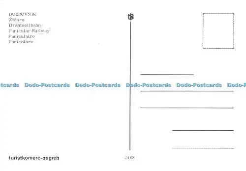 D057463 Dubrovnik. Standseilbahn. Turistkomerc Zagreb