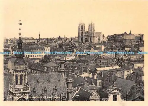 D057535 Nels. Bruxelles. Eglise Sainte Gudule et Panorama. Ern. Thill. Serie Bru