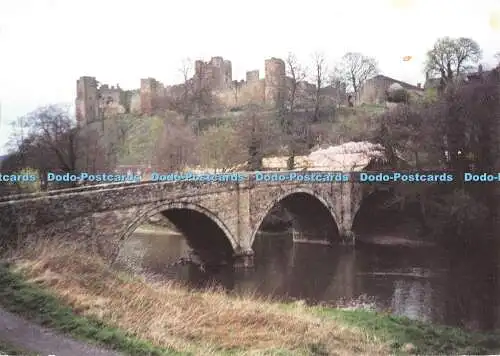 D057558 Dinham Bridge Ludlow. Baumwolldruck. Historisches Ludlow