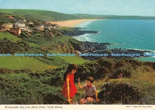 D057636 Woolacombe Bay von Morte Point. North Devon. E. Nagele. Hinde. 1985. 2D