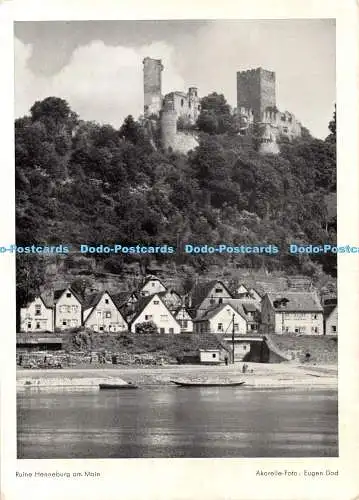 D055898 Ruine Henneburg am Main. Eugen Dod. Haus am Berg Kalender