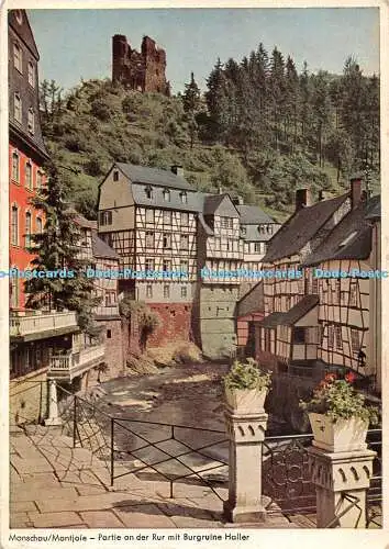 D055940 Monschau. Montjoie. Party an der Rur Mit Burgruine Haller. Robert Corne