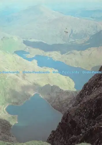 D055981 Snowdon. Blick vom Gipfel von Wales und England höchsten Berg. J.