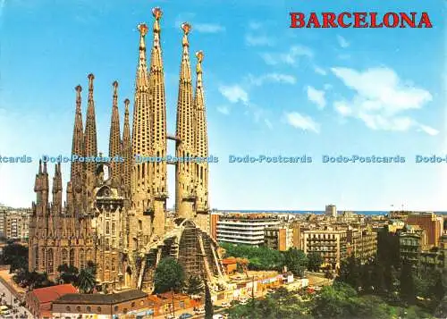 D058024 Barcelona. 5114. Panoramablick auf die Kirche Die Heilige Familie. Panorama