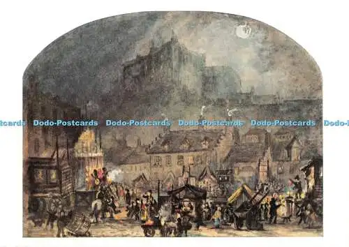 D058234 All Hallow Fair. Grassmarket. Edinburgh. Mrs J. Stewart Smith c. 1870