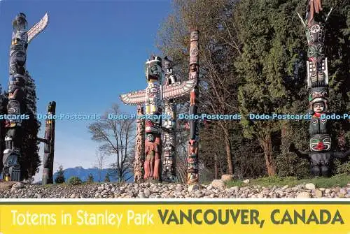 D058393 Totems in Stanley Park. Vancouver. Kanada. Brockton Point. Eero Sorila.