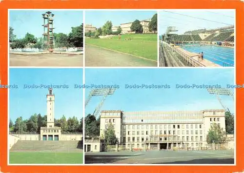 D059819 Messestadt Leipzig. Wasserspiele am Sportforum. Bild und Heimat. Reichen