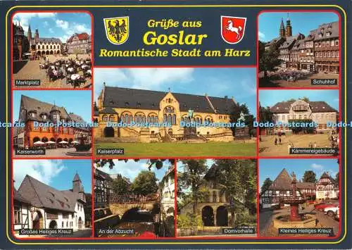 D059937 Grusse aus Goslar. Romantische Stadt am Harz. Marktplatz. Herst. u. Verl