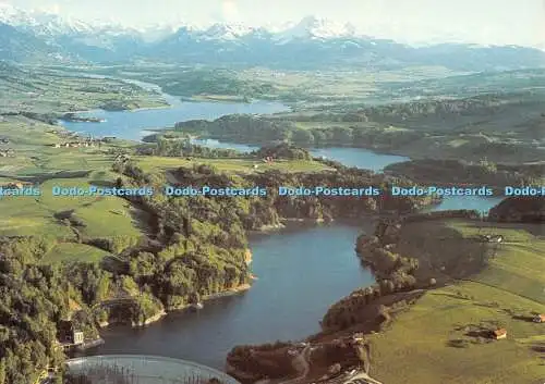 D060233 Le Lac de la Gruyere et le Moleson. Greyerzer See und Moleson. Gilbert F