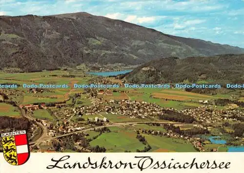 D060346 Landskron Gegen Ossiachersee. Gerlitzen und Burgruine Landskron. H. Stei