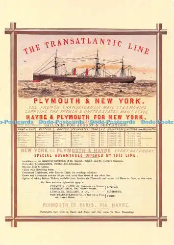 D060623 Die Transatlantiklinie. Plakat für den Transatlantic Lines Service von