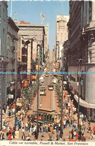 D060729 Cable Car Turntable Powell and Market San Francisco. Plastichrom. Smith