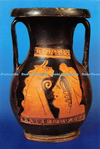 D062803 Kirmizi Figurlu Pelike. Pismis Toprak. Rote Figur Dachboden Vase. Backknete