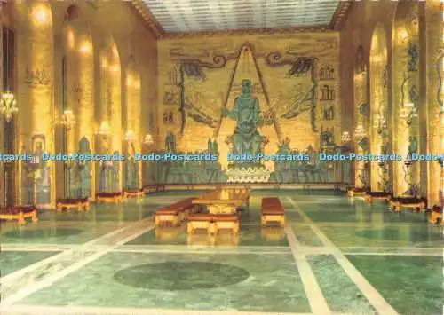 D063307 Stockholm. Rathaus. Bankettsaal. Golden Hall. mit Mosaik von Einar