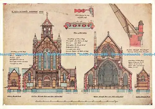 D066614 Victoria and Albert Museum. William Butterfield. Design für St. Augustin