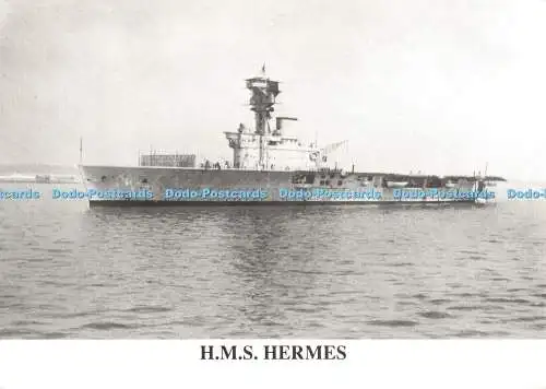 D063327 H.M.S. Hermes. Flugzeugträger. Schiefes Design und Druck. Nr. 45. TBR 5