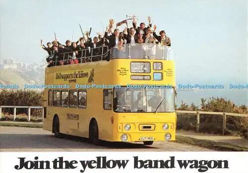 D066709 Join the Yellow Band Wagon. Vier gelbe Busse. Oder Trolleybusse zum Pr